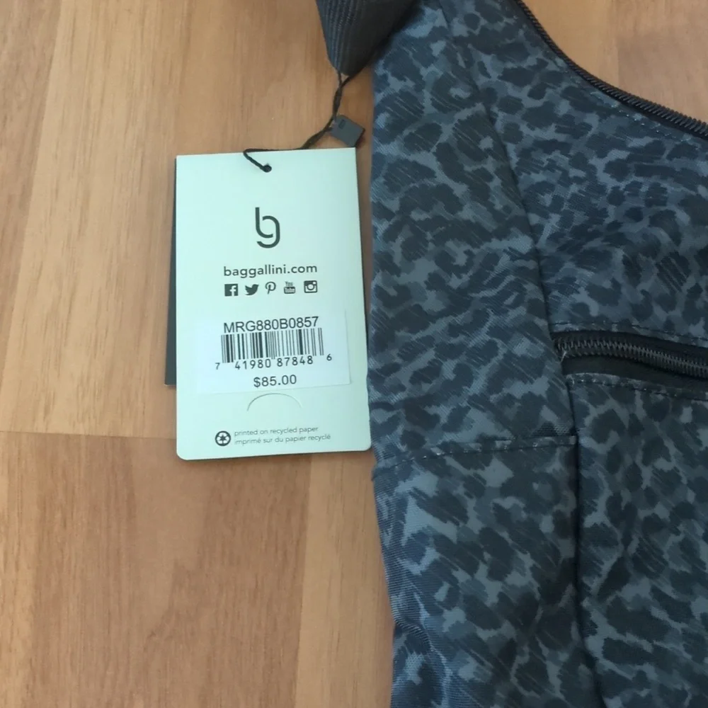 Baggallini Black Leopard Crossbody Bag - Picture 2 of 16